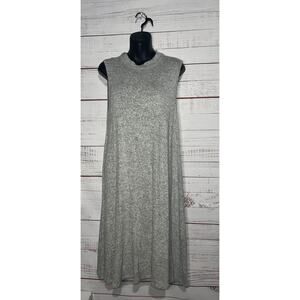 Acemi Marled Gray Women’s Mock Neck Tank Dress Large